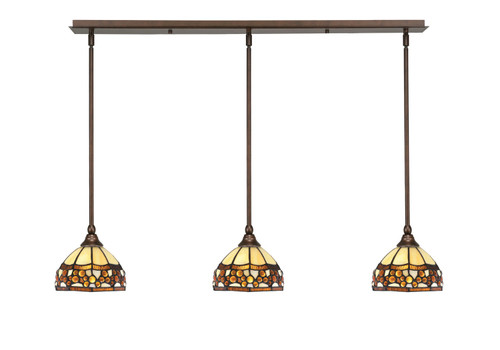 Toltec Lighting - 36-BRZ-9975 - Three Light Linear Pendalier - Any - Bronze