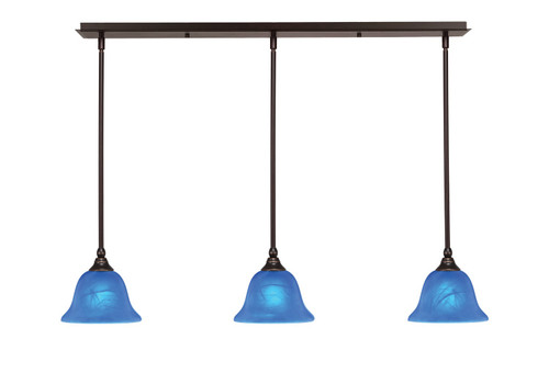 Toltec Lighting - 36-DG-4155 - Three Light Linear Pendalier - Any - Dark Granite