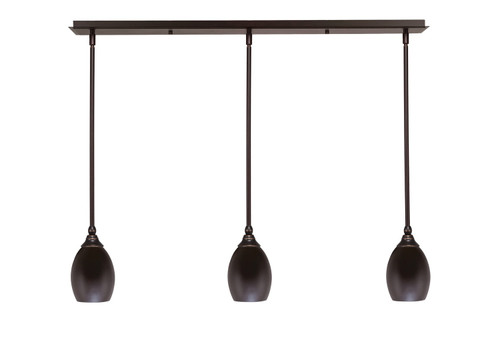 Toltec Lighting - 36-DG-426 - Three Light Linear Pendalier - Any - Dark Granite