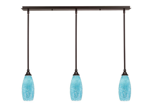 Toltec Lighting - 36-DG-5065 - Three Light Linear Pendalier - Any - Dark Granite