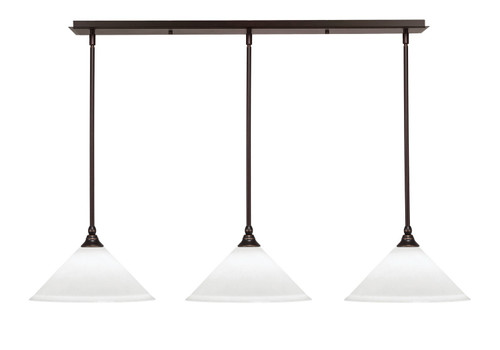 Toltec Lighting - 36-DG-701 - Three Light Linear Pendalier - Any - Dark Granite