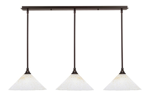 Toltec Lighting - 36-DG-702 - Three Light Linear Pendalier - Any - Dark Granite