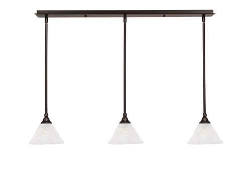 Toltec Lighting - 36-DG-7145 - Three Light Linear Pendalier - Any - Dark Granite