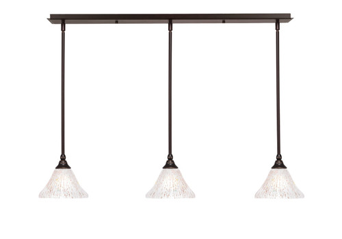 Toltec Lighting - 36-DG-751 - Three Light Linear Pendalier - Any - Dark Granite