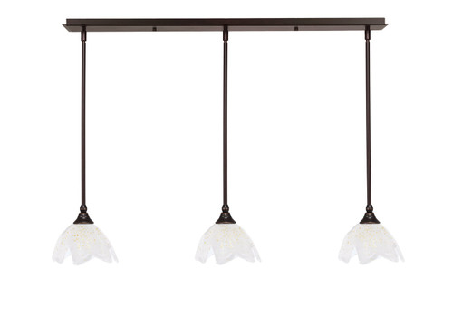 Toltec Lighting - 36-DG-755 - Three Light Linear Pendalier - Any - Dark Granite