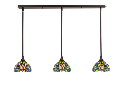 Toltec Lighting - 36-DG-9905 - Three Light Linear Pendalier - Any - Dark Granite