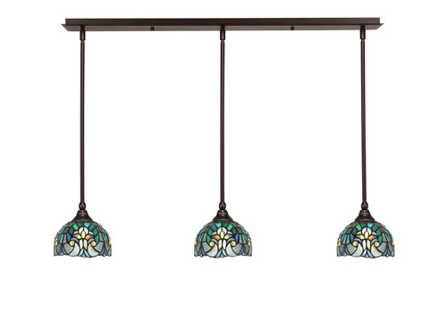 Toltec Lighting - 36-DG-9925 - Three Light Linear Pendalier - Any - Dark Granite