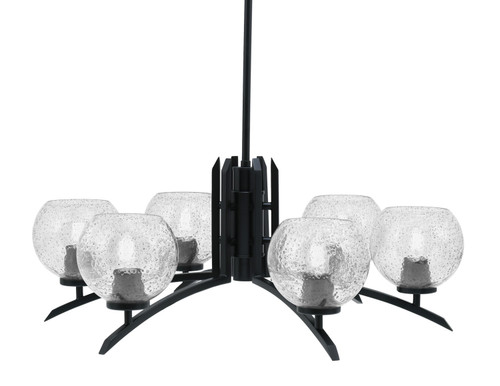 Toltec Lighting - 3706-MB-4102 - Six Light Chandelier - Kurve - Matte Black