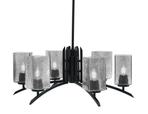 Toltec Lighting - 3706-MB-542 - Six Light Chandelier - Kurve - Matte Black