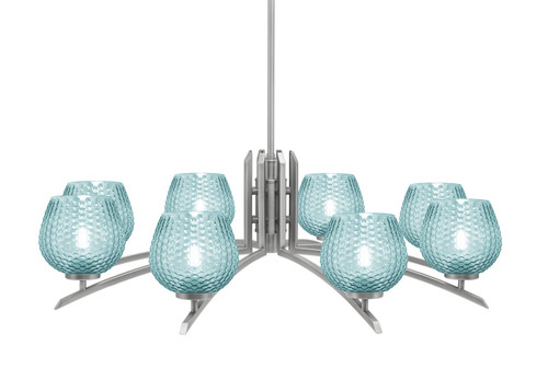 Toltec Lighting - 3708-GP-4605 - Eight Light Chandelier - Kurve - Graphite