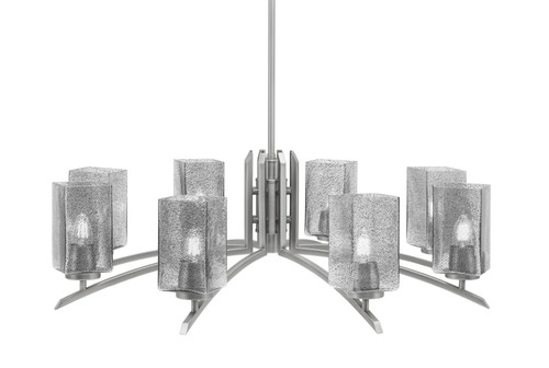 Toltec Lighting - 3708-GP-542 - Eight Light Chandelier - Kurve - Graphite