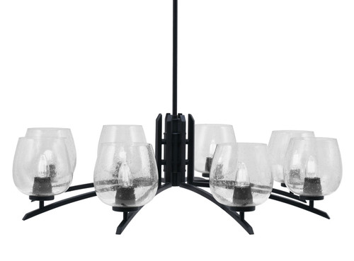 Toltec Lighting - 3708-MB-4810 - Eight Light Chandelier - Kurve - Matte Black