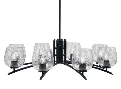 Toltec Lighting - 3708-MB-4812 - Eight Light Chandelier - Kurve - Matte Black