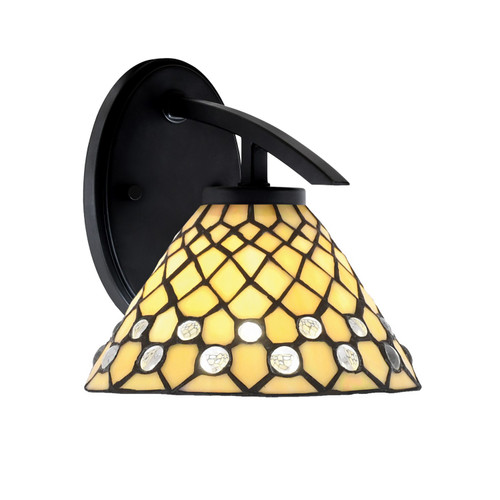 Toltec Lighting - 3720-MB-9415 - One Light Wall Sconce - Kurve - Matte Black