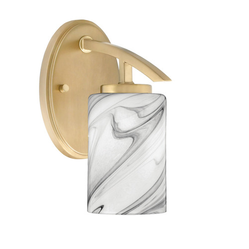 Toltec Lighting - 3720-NAB-3009 - One Light Wall Sconce - Kurve - New Age Brass