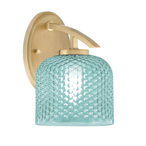 Toltec Lighting - 3720-NAB-4615 - One Light Wall Sconce - Kurve - New Age Brass