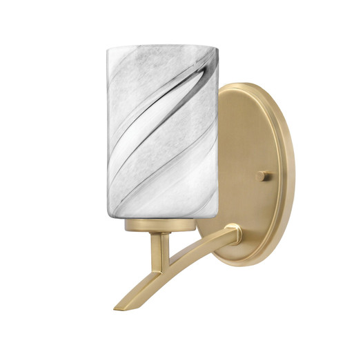 Toltec Lighting - 3721-NAB-3009 - One Light Wall Sconce - Kurve - New Age Brass