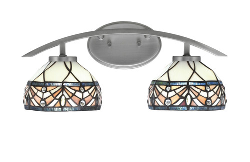 Toltec Lighting - 3722-GP-9485 - Two Light Bath Bar - Kurve - Graphite