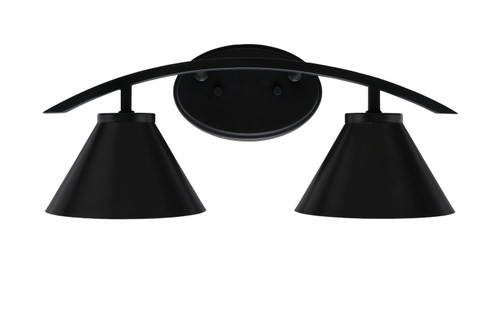 Toltec Lighting - 3722-MB-421-MB - Two Light Bath Bar - Kurve - Matte Black