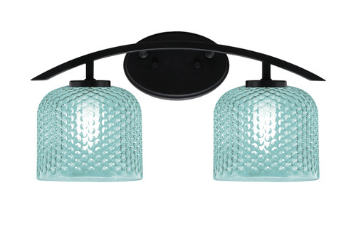 Toltec Lighting - 3722-MB-4615 - Two Light Bath Bar - Kurve - Matte Black