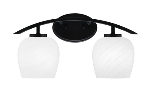 Toltec Lighting - 3722-MB-4811 - Two Light Bath Bar - Kurve - Matte Black