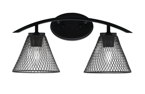 Toltec Lighting - 3722-MB-805-MB - Two Light Bath Bar - Kurve - Matte Black