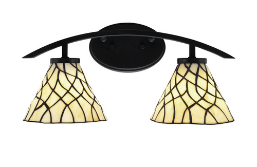 Toltec Lighting - 3722-MB-9115 - Two Light Bath Bar - Kurve - Matte Black