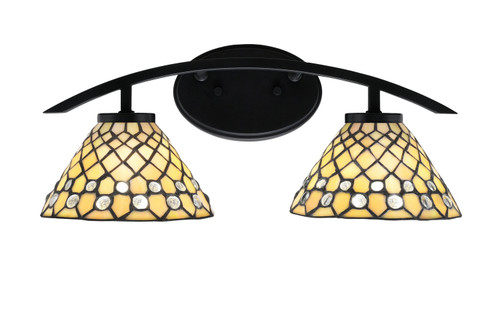 Toltec Lighting - 3722-MB-9415 - Two Light Bath Bar - Kurve - Matte Black