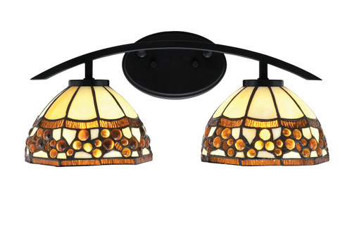 Toltec Lighting - 3722-MB-9975 - Two Light Bath Bar - Kurve - Matte Black