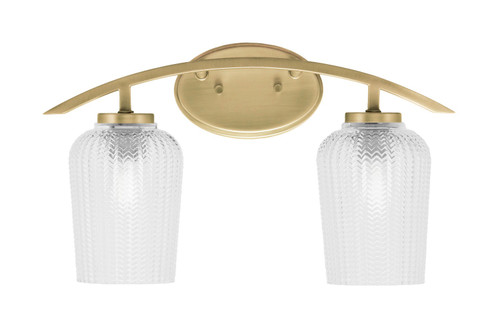 Toltec Lighting - 3722-NAB-4250 - Two Light Bath Bar - Kurve - New Age Brass