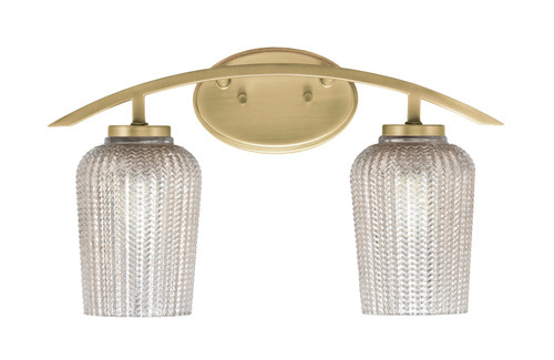 Toltec Lighting - 3722-NAB-4253 - Two Light Bath Bar - Kurve - New Age Brass