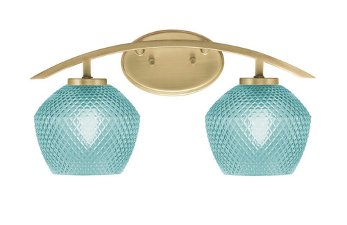 Toltec Lighting - 3722-NAB-4625 - Two Light Bath Bar - Kurve - New Age Brass