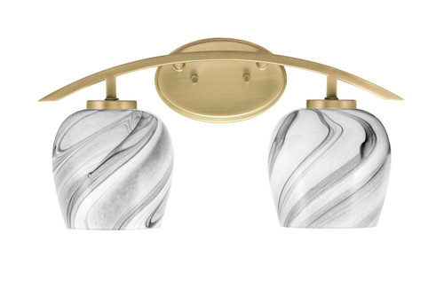 Toltec Lighting - 3722-NAB-4819 - Two Light Bath Bar - Kurve - New Age Brass