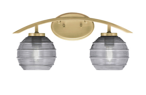 Toltec Lighting - 3722-NAB-5112 - Two Light Bath Bar - Kurve - New Age Brass
