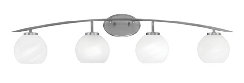 Toltec Lighting - 3724-GP-4101 - Four Light Bath Bar - Kurve - Graphite