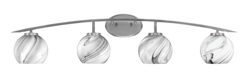 Toltec Lighting - 3724-GP-4109 - Four Light Bath Bar - Kurve - Graphite
