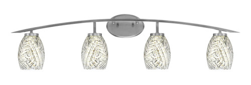 Toltec Lighting - 3724-GP-5054 - Four Light Bath Bar - Kurve - Graphite