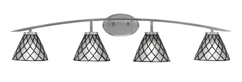Toltec Lighting - 3724-GP-9185 - Four Light Bath Bar - Kurve - Graphite