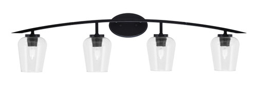 Toltec Lighting - 3724-MB-210 - Four Light Bath Bar - Kurve - Matte Black