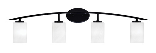 Toltec Lighting - 3724-MB-3001 - Four Light Bath Bar - Kurve - Matte Black