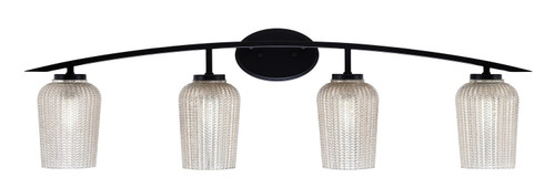 Toltec Lighting - 3724-MB-4253 - Four Light Bath Bar - Kurve - Matte Black