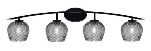 Toltec Lighting - 3724-MB-4602 - Four Light Bath Bar - Kurve - Matte Black