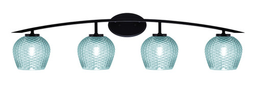 Toltec Lighting - 3724-MB-4605 - Four Light Bath Bar - Kurve - Matte Black