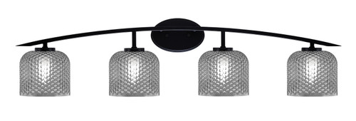 Toltec Lighting - 3724-MB-4612 - Four Light Bath Bar - Kurve - Matte Black