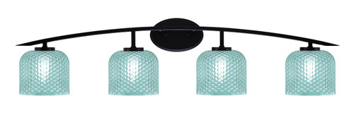 Toltec Lighting - 3724-MB-4615 - Four Light Bath Bar - Kurve - Matte Black