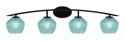 Toltec Lighting - 3724-MB-4625 - Four Light Bath Bar - Kurve - Matte Black