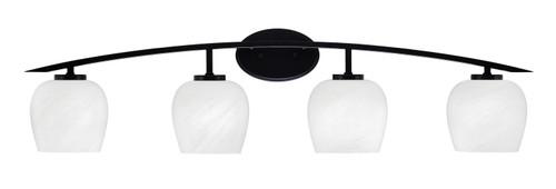 Toltec Lighting - 3724-MB-4811 - Four Light Bath Bar - Kurve - Matte Black