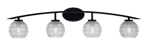 Toltec Lighting - 3724-MB-5110 - Four Light Bath Bar - Kurve - Matte Black