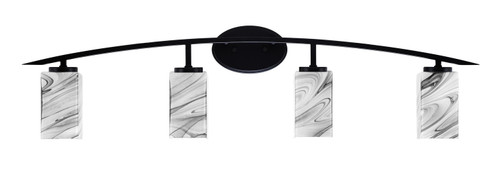 Toltec Lighting - 3724-MB-549 - Four Light Bath Bar - Kurve - Matte Black
