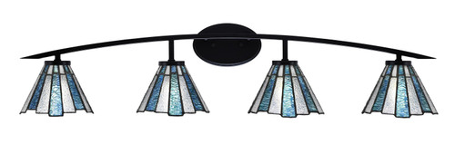 Toltec Lighting - 3724-MB-9325 - Four Light Bath Bar - Kurve - Matte Black